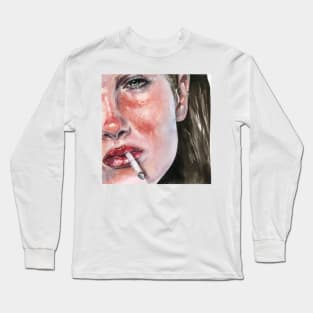 Smoking Girl Long Sleeve T-Shirt